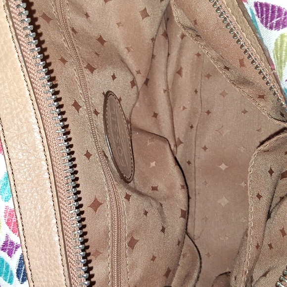 Fossil Multicolor Leaf Pattern Satchel - Picture 10 of 10